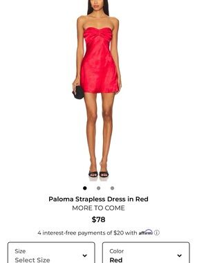 REVOLVE Paloma Strapless Mini Dress in Red